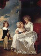 George Romney The Countess of warwick and her children Spain oil painting artist